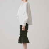 Ribbon blouse(White)