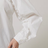 Ribbon blouse(White)