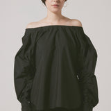 Ribbon blouse(Black)