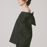 Ribbon blouse(Black)