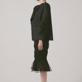 Ribbon blouse(Black)