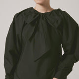 Ribbon blouse(Black)