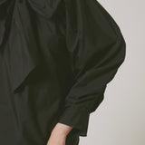 Ribbon blouse(Black)