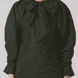 Ribbon blouse(Black)