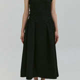 Bustier flare One-piece [Black]