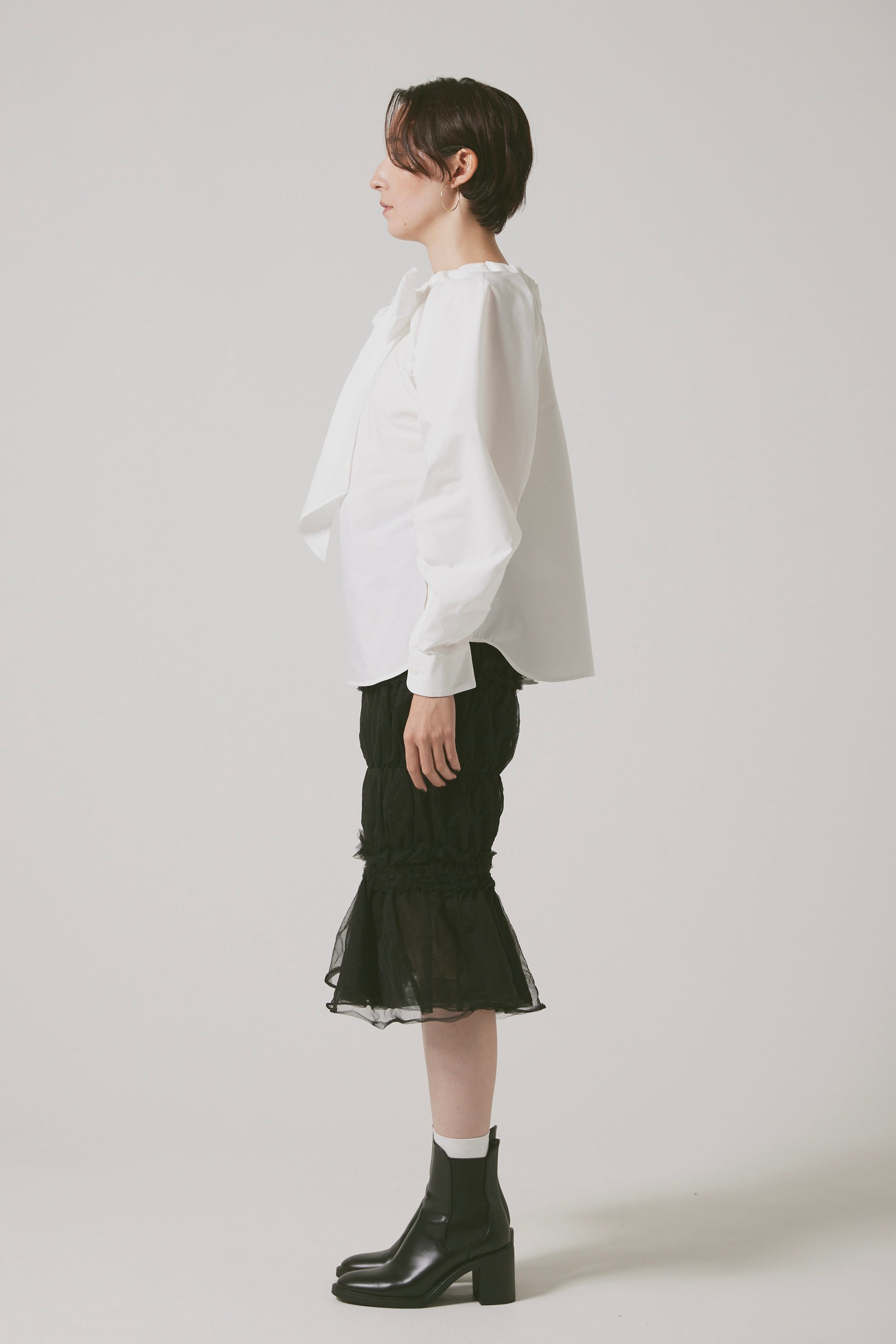 美品 ボーダーズアットバルコニー Ribbon blouse 36